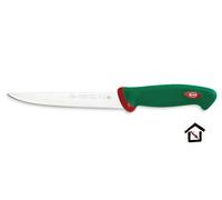 Sanelli Coltello Filettare Pesce Cm.18 Premana in Acciaio Inox Professionale, Manico con tecnologia antibatterica Verde e Rosso - multicolore acciaio inox 107618