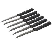 COLTELLI BISTECCA KAIMANO ACCIAIO INOSSIDABILE NERO 6 UNITÀ SET RISTORANTE