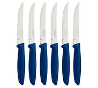 Coltelli bistecca lama liscia blu Tramontina Plenus cm 12 set 6 pz