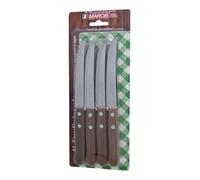 Coltelli Bistecca MARIETTI 12pz Lama Seghettata Acciaio - Tavola Carne Pizza