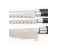 Cecotec Santoku Set di coltelli spessi 2 mm, coltello da intaglio, coltello da cuoco, coltello multiuso, coltello da taglio, presentazione in custodia