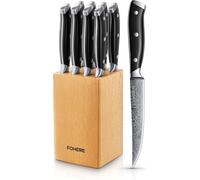 Coltelli da Bistecca con Ceppo Coltelli, Set di 8 Coltelli da Bistecca in Accia