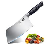 SHAN ZU Coltelli da Cucina Giapponese, Coltello da Chef Affilato 7 Pollici per Mannaia per Verdure Coltello Multiuso Cinese in Acciaio Inossidabile ad Alto Tenore di Carbonio con Manico in Legno K133