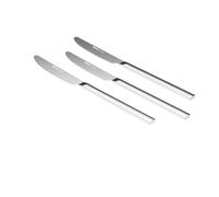 Coltelli da Tavola Bond Lucido - Set 3 Pezzi in Acciaio Inox 23,5 cm - Eleganti, Resistenti, Lavabili in Lavastoviglie