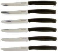 COLTELLI DA TAVOLA CF DINAMIK NERO SET 6 PEZZI ACCIAIO INOSSIDABILE DESIGN MODER