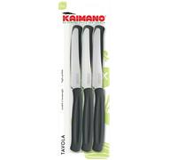 Coltelli da Tavola Dinamik 6 pz Inox 10,7cm con Manico Nero, Lavabili
