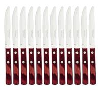 Coltelli da tavola inox rossi Tramontina Polywood set 12 pz