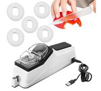 Coltelli da tiro - affilatore elettrico multifunzione, macchina ad affinamento rapido con le lame a forbice a lucidatura affilata strumenti per a casa | Sicuro dispositivo compatto con coper
