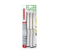 Kaimano ACC0556 Coltelli da Tavola, Plastica, Bianco, 26 x 7 x 2 cm, 6 Unità