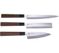 Coltelli orientali in legno Laguiole 3 pezzi