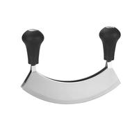 Coltello a Doppia Lama Trita Erbe, Mezzaluna Chopper, Mezzaluna Filo, Taglia Verdure Manuale, Coltello da Cucina con Lama Curva