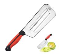 Coltello Affetta Verdure a Doppia Lama, 32,5cm Taglia Cavolo Cappuccio e Mandolina per Verdure Manuale, Affettatrice Professionale per Insalata, Carote e Cetrioli