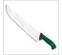 Sanelli Premana Professional Coltello macellaio per Affettare, Acciaio Inossidabile, Verde / Rosso, 48.5 x 3 x 7 cm
