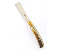 COLTELLO ARTIGIANALE SARDO LAMETTA CON MANICO IN CORNO BOVINO INNESTO