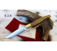 COLTELLO ARTIGIANALE SARDO PATTADESE, MANICO CORNO DI ZEBÙ CON ANIMA IN ACCIAIO