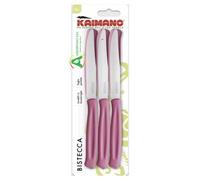 Coltello Bistecca Kaimano Orchidea 6 pz - Lama dentata 11 cm