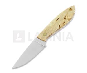 Coltello Brisa Bobtail 80, curly birch, flat, leather