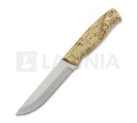 Coltello Brisa Trooper 115, scandi, stabilized curly birch, bushcaft sheath