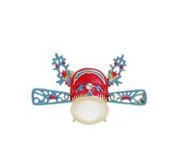 Coltello cinese cavallo dan opera stile trucco facciale spilla cappello pre matrimonio sposo e sposa fiore petto cinese, Pietra Vetro Pietra Smalto Vetro, Zirconia cubica Agata Ossidiana