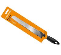 Fiskars Coltello per il pane Essential – Lama 23 cm, bordo seghettato, Nero/Argento