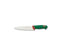 Sanelli Coltello Cucina Cm.20 Premana in Acciaio Inox Professionale, Manico con tecnologia antibatterica Verde e Rosso - multicolore acciaio inox 312620