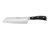 Coltello cucina per verdure Santoku Wusthof Alveolato Ikon 17cm Made in Germany