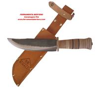 COLTELLO DA CACCIATORE RINALDI 240 IN ACCIAIO FORGIATO CON FODERO IN CUOIO
