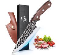 Coltello da Carne Professionale con Fodero in Cuoio Coltello Giapponese da Chef