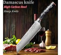 Coltello da chef damasco professionale 67 piani Vg-10 Coltello da cucina giapponese Coltelli da mannaia da chef per cucina Manico in legno