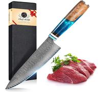 Coltello da chef in acciaio di Damasco Coltello di precisione professionale fatto a mano in acciaio ad alto tenore di carbonio Vg10 Ristorante da cucina con nucleo in acciaio giapponese