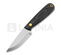 Coltello da collo Brisa Necker 70 Scandi, black micarta, leather