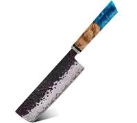 Coltello da cucina damascato AI-37542 - Nakiri / Blu