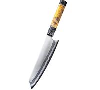 Coltello da cucina damascato FU-27632 - Kiritsuke / Nero / Giallo