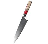 Coltello da cucina damascato HA-35095 - Big Chef / Rosso