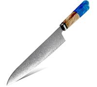 Coltello da cucina damascato KU-20028 - Chef / Blu / 36cm