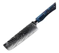 Coltello da cucina damascato Seiryuu - Nakiri / Blu