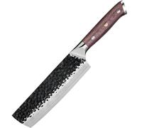 Coltello da cucina damascato Tetsuya - Nakiri / Marrone