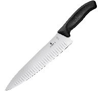 Victorinox Swiss Classic, coltello trinciante con lama intagliata, inossidabile, in acciaio inox, lavabile in lavastoviglie, colore nero