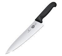 Victorinox Linea Fibrox, coltello da cucina, lama dritta da 25 cm, manico nero. - nero acciaio inox V-5.20 03.25