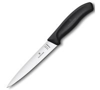 Victorinox Swiss Classic Coltello per sfilettare, 16 cm, manico ergonomico, lama flessibile, nero