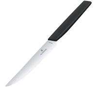 Victorinox - Coltello per bistecca e pizza Swiss Modern 6.9003.12W seghettato 12 cm Nero