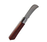 Coltello da Innesto Pieghevole per Giardinaggio con Lama in Acciaio Inox Affilata | Manico Ergonomico in Legno | Strumento da Potatura e Cura Piante | Tascabile, Compatto, Professionale