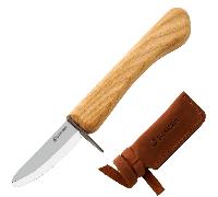 Coltello da intaglio piccolo Beavercraft per bambini con fodero in pelle C1kid