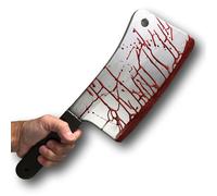 Coltello Da Macellaio Finto Insanguinato Portatile Accessorio Di Halloween