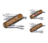 Coltello da Tasca Classic SD Con Richiesta Stampa Auf Der Conchiglia I Regalo per Uomini Donne I Regalo Per Compleanno I Svizzero Personalizzato 7 Funzioni 0.6223 Chocolate Fudge (marrone trasparente)