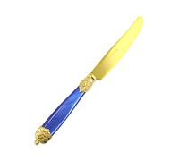 Coltello da tavola Mirage in Ghiere oro Tin Gold 18.10 (AISI 304) manico perlato doppia ghiera lavabili in lavastoviglie Blu Perlato blu