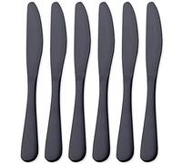 Coltello da tavola nero opaco, Set di coltelli da tavola GoGeiLiLi 23,8 cm in acciaio inox satinato, per 6 persone, lavabile in lavastoviglie