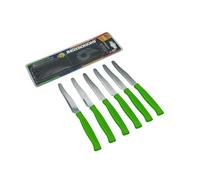 Coltello da Tavola Pizza Bistecca Frutta 6 Pz Verde Prodotto Interamente in Italia InoxBonomi