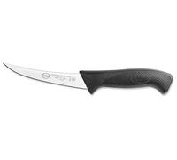 Sanelli Skin Coltello Disosso Curvo Stretto, Acciaio Inossidabile, Nero