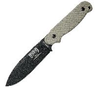 Coltello ESEE Laser Strike, Lama Nera, Manici in Micarta, Fodero in Kydex ESEE-LS-P-E